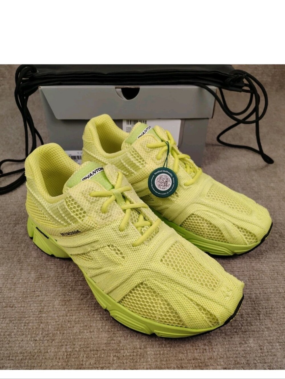 Men's Balenciaga Phantom Bicolor Fabric/Mesh Sneakers Lime Size 11US/44 EU ITALY